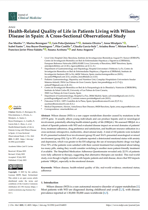 Health-Related Quality of Life in Patients Living with Wilson
